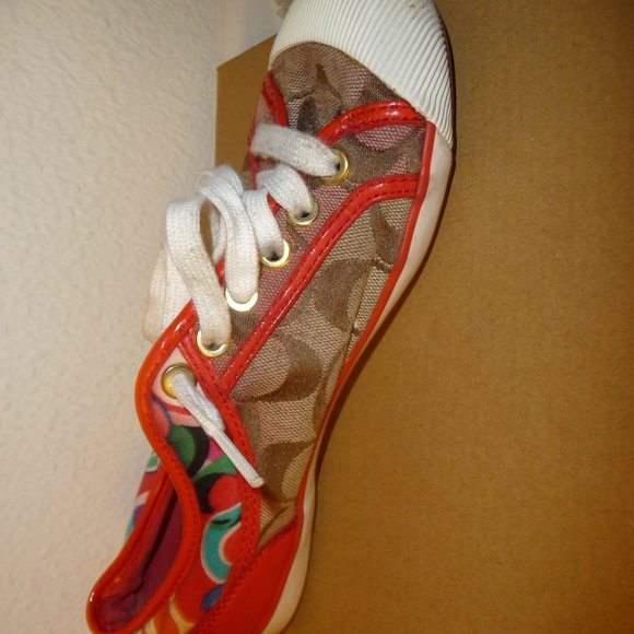 Genuine Coach Zorra Women's Size 6.5 Signature Fabric Lace Up Sneakers - Picture 7 of 12